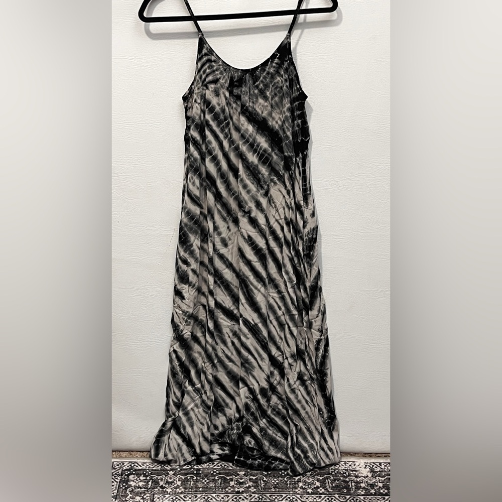 Mono B Black and White Tie Dye Maxi Dress Small - Picture 4 of 7